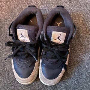 Jordan Kids Black and Tan Low-Top Sneakers